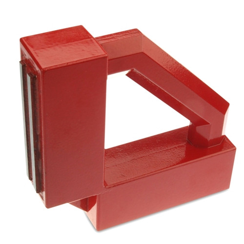 Angle de soudage magnétique / support de montage 140 x 140 x 35 mm, rouge