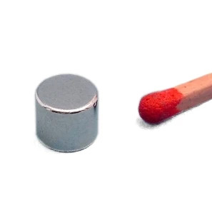 Disque magnétique Ø 6,0 x 5,0 mm N45 nickel - adhérence 1,4 kg