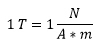 formule de densité de flux magnétique tesla